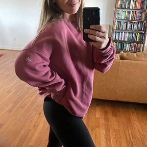 Alo renown heavyweight crew sweatshirt mars clay S